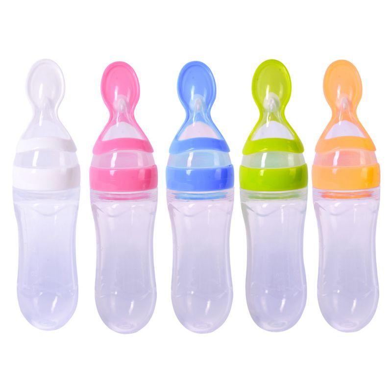 Silicone Squeezing Feeding Bottle